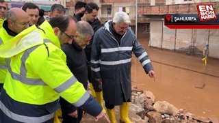 Nureddin Nebati, selden etkilenen Şanlıurfa'da incelemelerde bulundu
