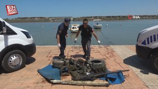 Samsun'da dalgıçlar denizin dibini temizledi: Otomobil lastikleri çıktı