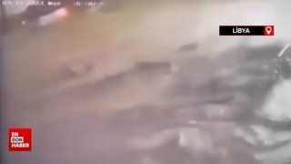 Derna'da selin vurduğu anlar ortaya çıktı