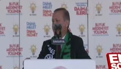 Sakarya'da Erdoğan'ı güldüren pankart