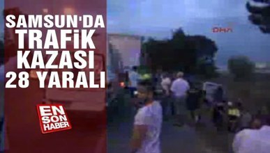 Samsun'da trafik kazası: 28 yaralı