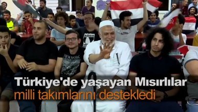Türkiye'de yaşayan Mısırlılar milli takımlarını destekledi