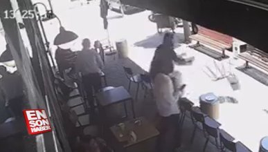Kaçan hırsızı bar sandalyesiyle saniyeler içinde etkisiz hale getirdi