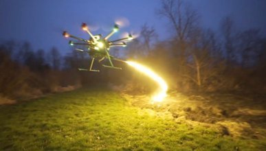 Alev makinesine sahip drone satışa çıktı
