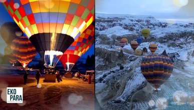 Kapadokya’nın ocak ayında balonla keşfi