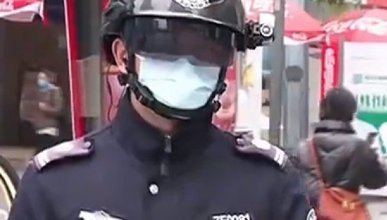 Çinli polislerin kullandığı termal kameralı kasklar
