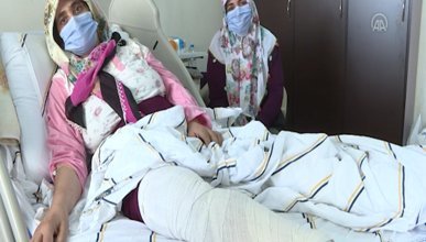 Erzurum'da varis sanıp önemsemediği bacağından 10 kilo tümör çıkartıldı 