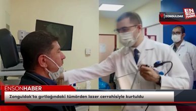 Zonguldak'ta gırtlağındaki tümörden lazer cerrahisiyle kurtuldu