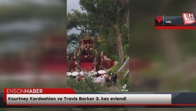 Kourtney Kardashian ve Travis Barker 3. kez evlendi
