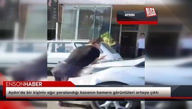 Aydın'da bir kişinin ağır yaralandığı kazanın kamera görüntüleri ortaya çıktı