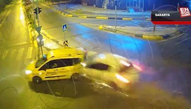 Sakarya'daki trafik kazaları kamerada
