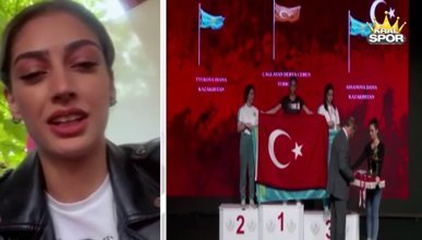 Milli sporcu Derya'dan bayrak çıkışı: Bunu yapmak her Türk gencinin görevidir