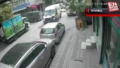 Sultangazi'de minibüs şoförü motosikletliye çarptı