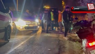 Bursa’da otomobille çarpışan motosikletteki kurye yaralandı
