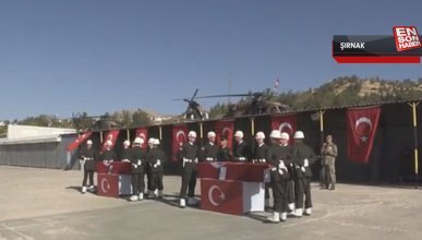 Pençe-Şimşek'te şehit olan askerler için Şırnak'ta tören yapıldı