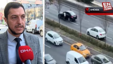 Ankara'da trafikte baygınlık geçiren kadın sürücüye yardıma koştu
