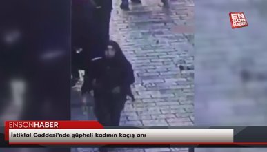 Taksim'de bomba bırakan kadın teröristin kaçış anı