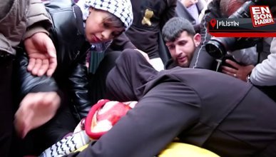 İsrail güçlerinin öldürdüğü Filistinli kız çocuğu son yolculuğuna uğurlandı