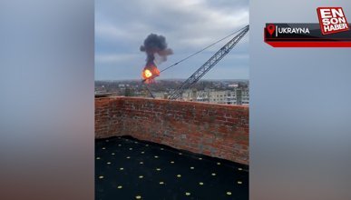 Ukrayna'nın başkenti Kiev'de iki bina vuruldu