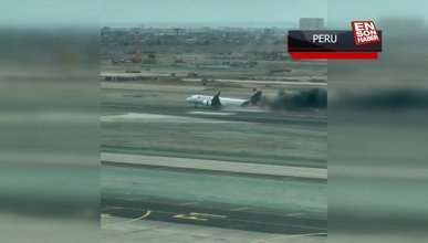 Peru'da pistte ilerleyen yolcu uçağı itfaiye aracıyla çarpıştı
