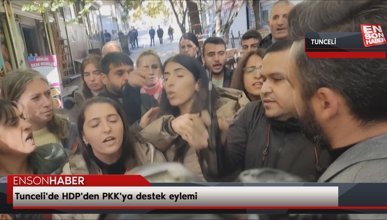 Tunceli'de HDP'den PKK'ya destek eylemi
