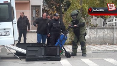 Karaman'da otobüs durağında unutulan paket polisi alarma geçirdi
