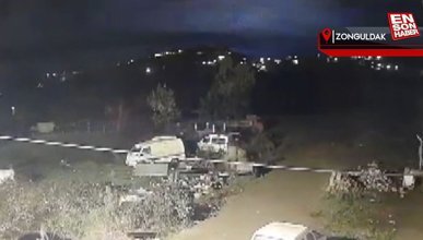 Deprem anında ortaya çıkan ışık Zonguldak'ta kaydedildi