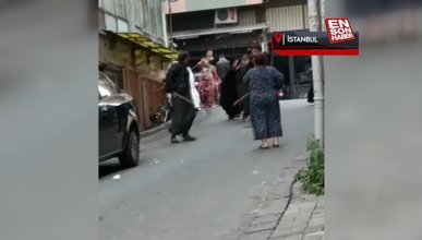 Fatih'te yabancı uyruklu iki grup arasında bıçaklı sopalı kavga