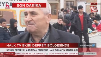 Halk TV'de Erdoğan'ı öven depremzede