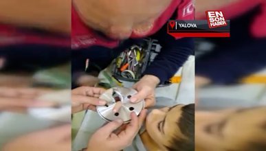 Yalova'da parmağı mutfak aletine sıkışan çocuğu itfaiye kurtardı
