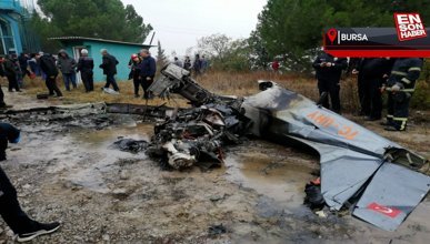 Bursa'da eğitim uçağı düştü