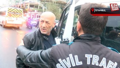Ataşehir'de ceza kesilen servis şoförü hakaretler yağdırdı