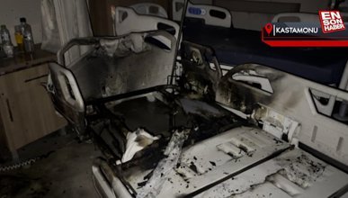 Kastamonu'da hastanede yangın çıktı