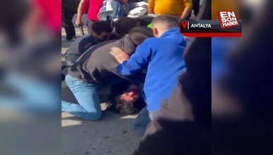 Antalya'da moto kurye belge isteyen polislere saldırdı