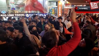 Faslılar, Taksim ve Esenyurt'ta Portekiz galibiyetini kutladı