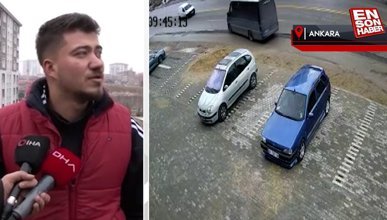 Ankara'da, silahlı saldırıya uğrayan minibüs şoförü kaza yaptı