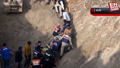 Kilis'te toprağın altında kalan 2 işçi hayatını kaybetti