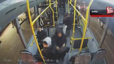 Bursa'da halk otobüsündeki cep telefonu hırsızlığı