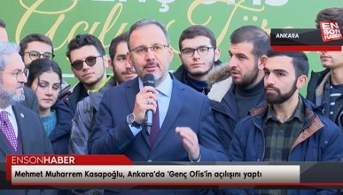 Mehmet Muharrem Kasapoğlu, Ankara'da 'Genç Ofis'in açılışını yaptı