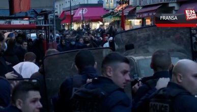 Paris’te Türkiye karşıtı slogan atan PKK destekçileri polise saldırdı