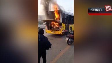 Sarıyer'de seyir halindeki İETT otobüsünde yangın