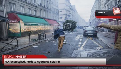 PKK destekçileri, Paris'te ağaçlarla saldırdı