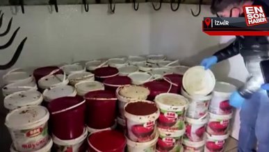 İzmir’de, hijyenik olmayan koşullarda salça imalatına operasyon