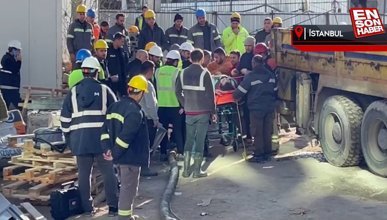 Ataşehir'de metro inşaatında yüksekten düşen işçi yaralandı