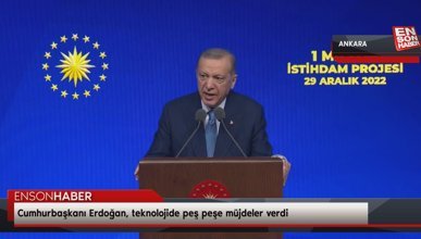 Cumhurbaşkanı Erdoğan, teknolojide peş peşe müjdeler verdi