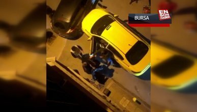 Bursa'da aracına çarpan taksi sürücüsünü dövdü