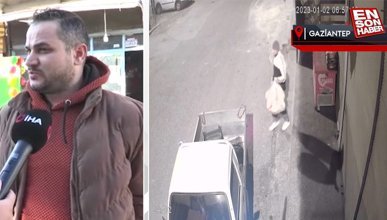 Gaziantep'te marketten ekmek çalan hırsızlar kamerada