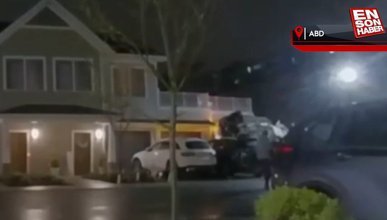 ABD’de polisten kaçan araç istinat duvarından düştü
