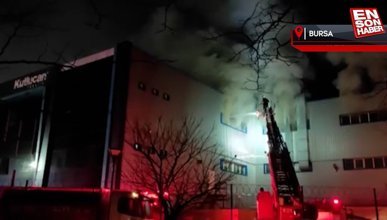 Bursa'daki tekstil fabrikasında yangın paniği