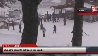 Uludağ'a hasretle beklenen kar yağdı